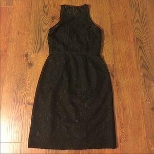 NWT J. Crew Factory black Floral Lace Shift Dress