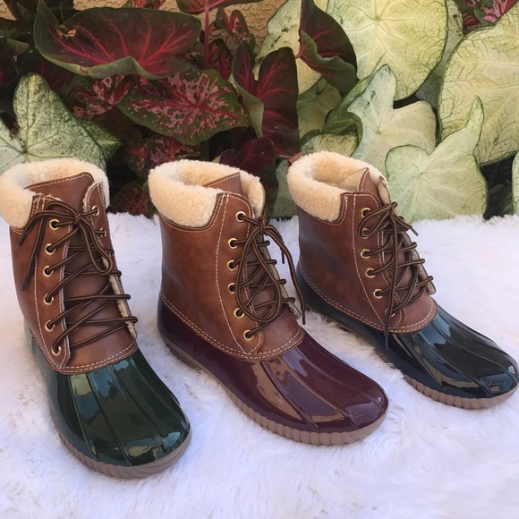 NEW SIZES**Ladies leopard lace up duck boots - Picture 6 of 6