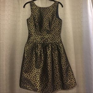 NWT J Crew Factory Gold Floral Jacquard Dress