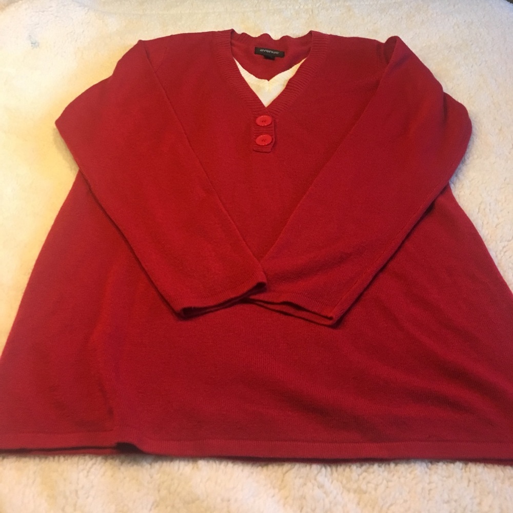 Avenue Sweater/ red