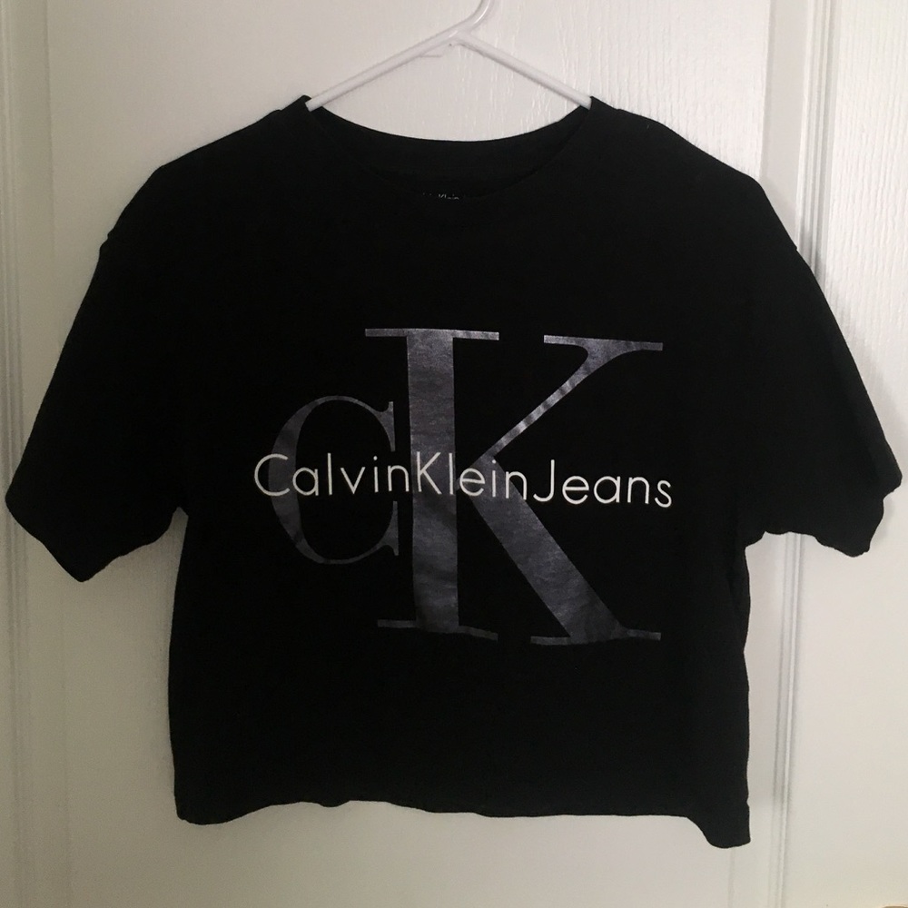 Calvin Klein black logo tee