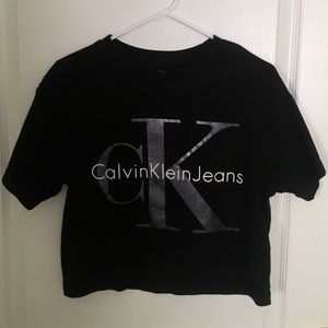 Calvin Klein black logo tee