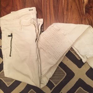 Hudson White Moto Jean