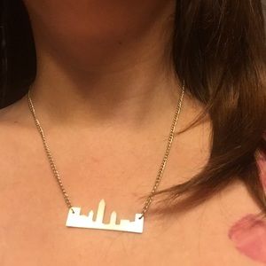 Cleveland skyline necklace