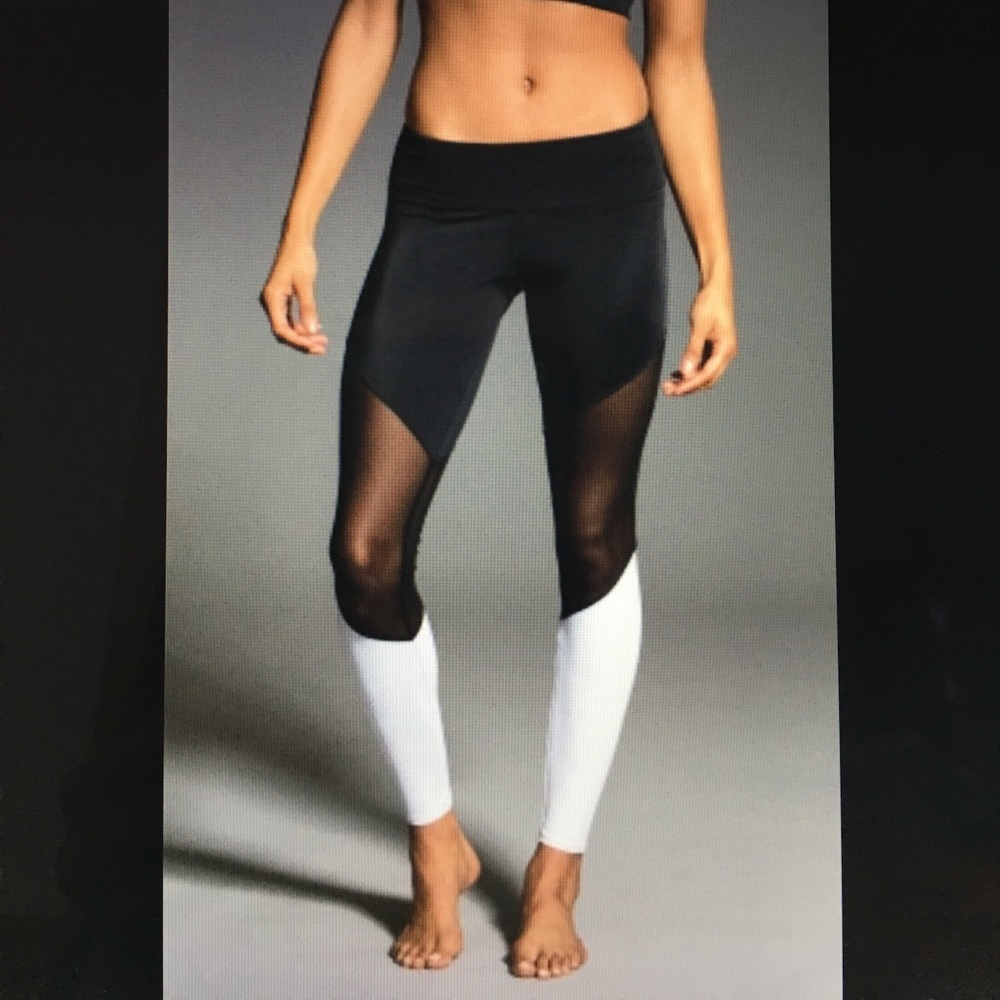 Onzie Track Leggings Cutout White Black XS