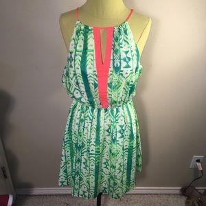 Every Green Print Dress- M