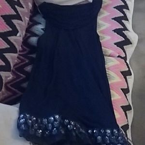 Alice and Olivia strech cotton dress with feathers