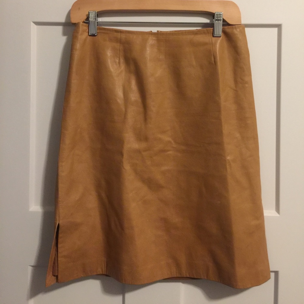 Theory Leather Skirt