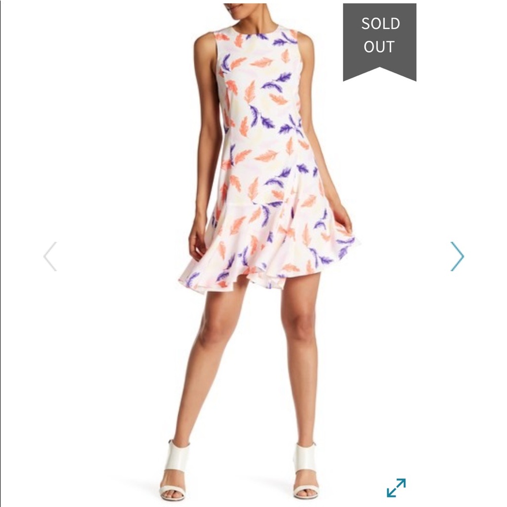 CeCe by Cynthia Steffe Delaney feather print dress