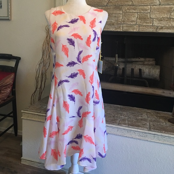 CeCe by Cynthia Steffe Delaney feather print dress - Picture 2 of 8