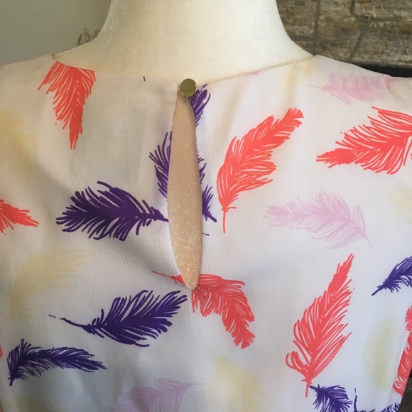 CeCe by Cynthia Steffe Delaney feather print dress - Picture 4 of 8