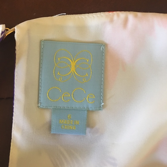 CeCe by Cynthia Steffe Delaney feather print dress - Picture 7 of 8