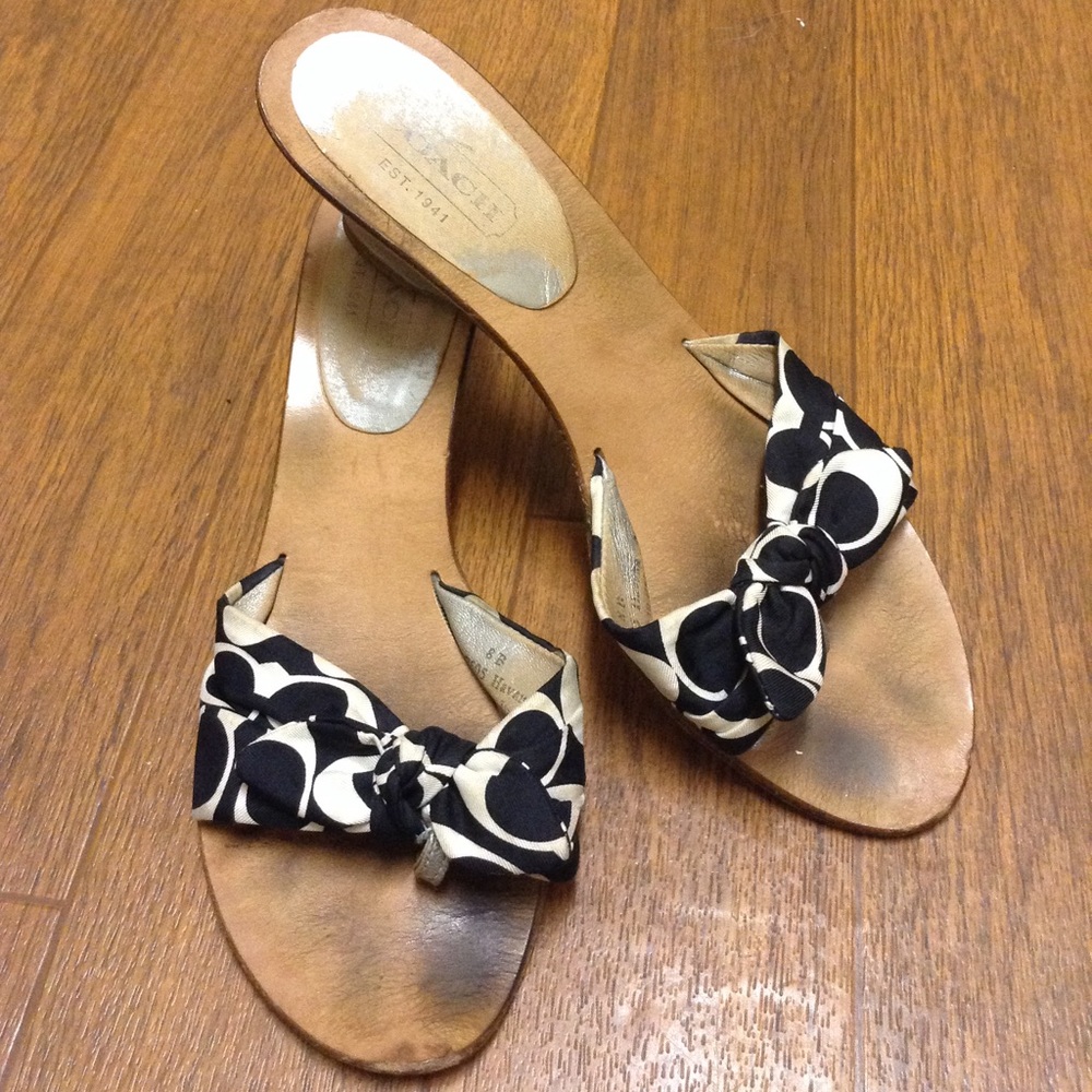 Coach Havana thong wedge sandal