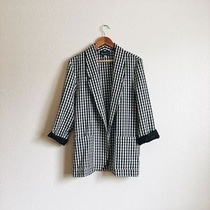 Vintage Requirements Gingham Blazer