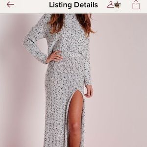 Crop top sweater and skirt set