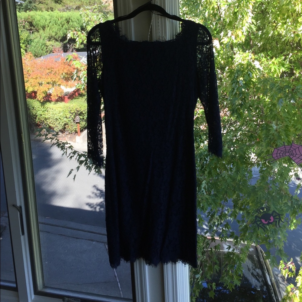 Navy blue lace dress