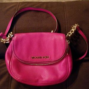 Michael Kors pink soft leather purse.