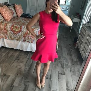 LOFT Dresses - Bright coral/pink tulip dress 🌷 LOFT Dresses - Bright coral/pink tulip dress 🌷