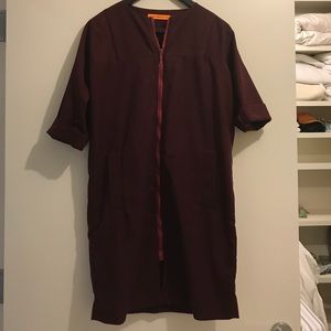 Robert Freyman Wine Zipup Cotton Dress