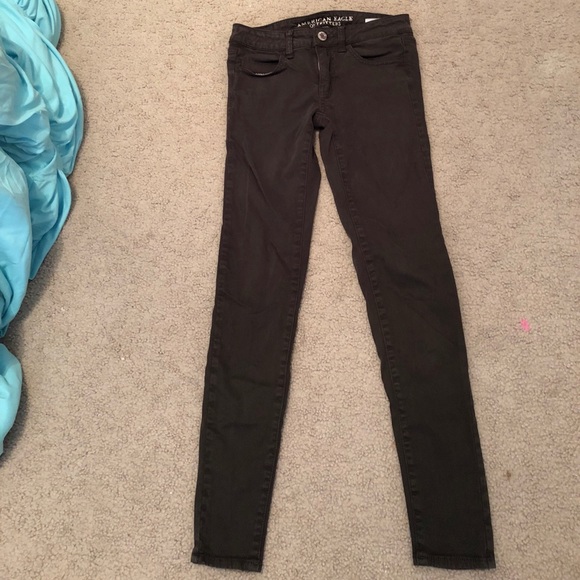 super cute American Eagle green jeggings - Picture 1 of 2