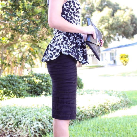 Mossimo Supply Co Tops - Animal print peplum tank Mossimo Supply Co Tops - Animal print peplum tank