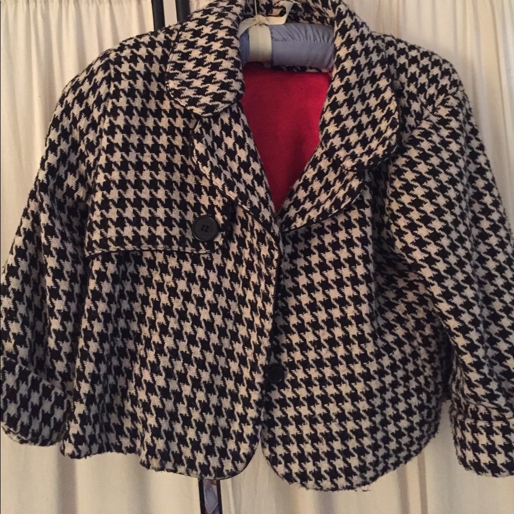 Houndstooth Cropped Jacket ❤️