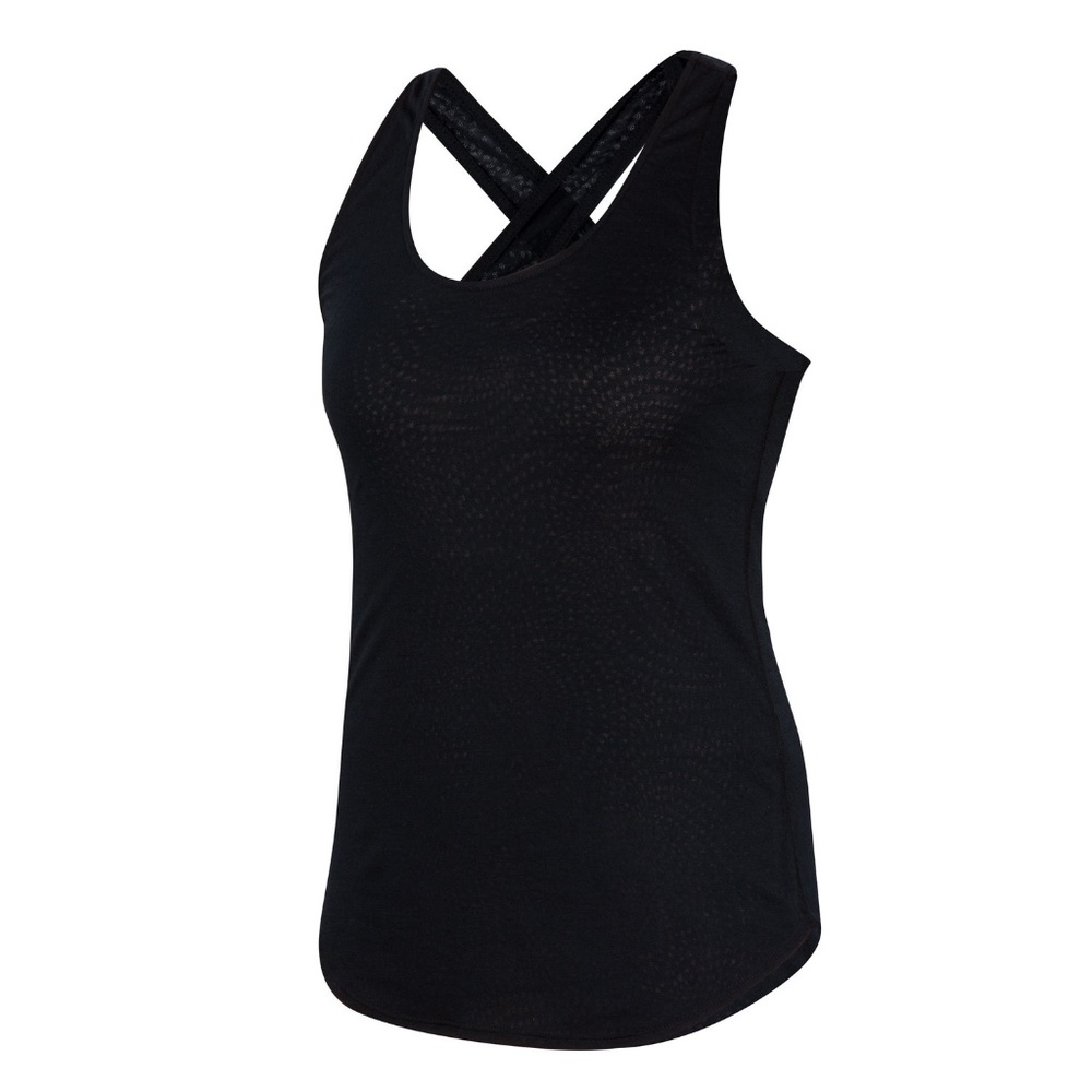 Ibex Videria Tank in Black Merino Jacquard