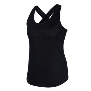 Ibex Videria Tank in Black Merino Jacquard