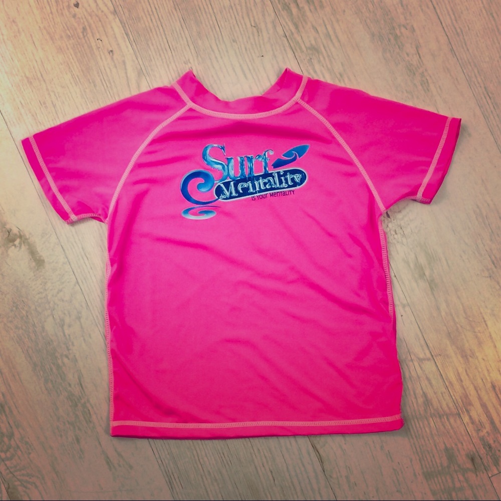 Surf Mentality Rash Guard - Girls - Pink