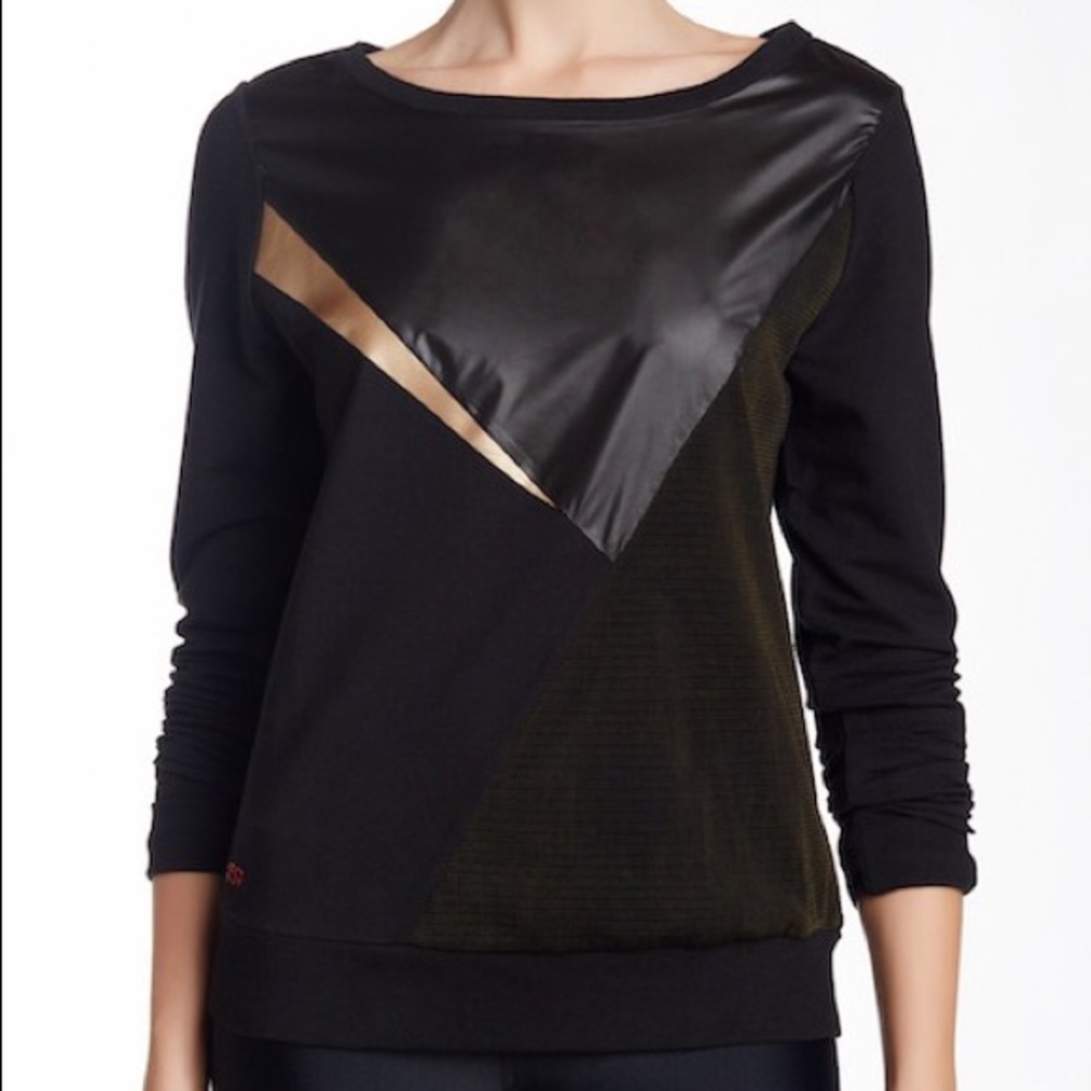 Splits59 black and gold pullover sweater