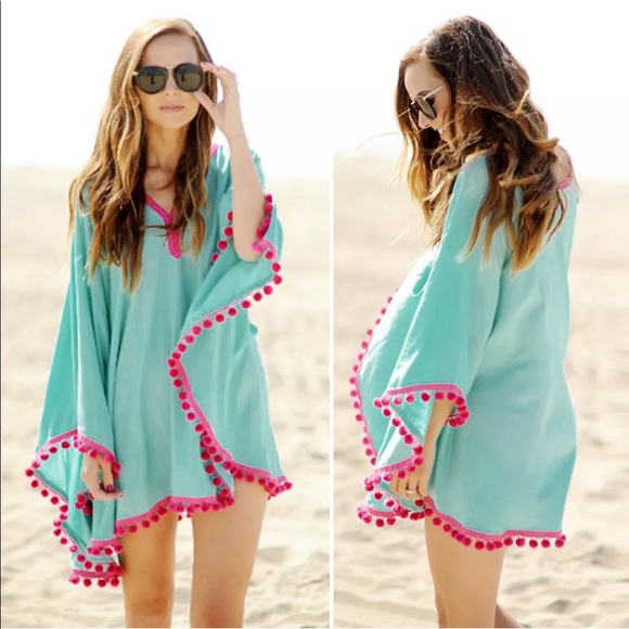 candlesfashionhouse Other - 💎Pom Pom Bathingsuit Coverup Dress💎