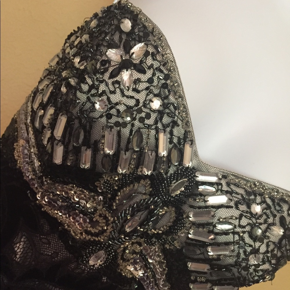 Gorgeous black and silver cocktail dress