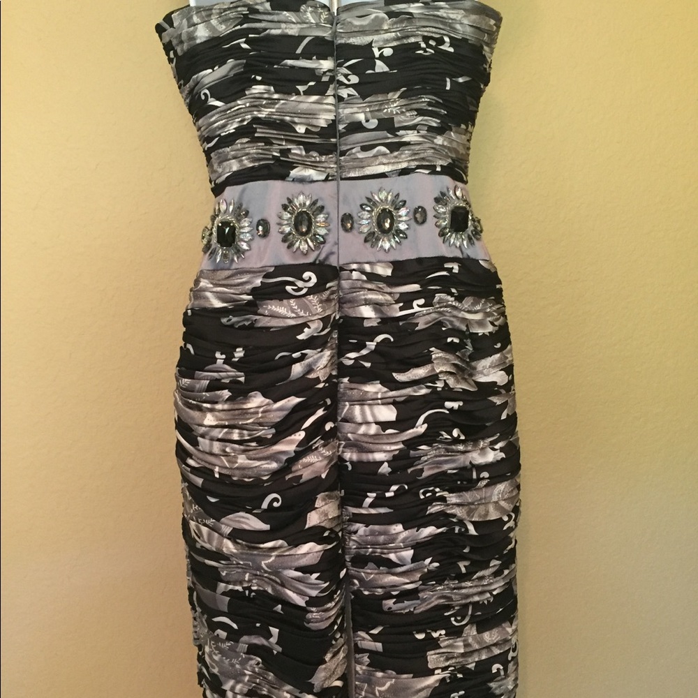 fashion nova champagne dress Angelique Satin Maxi Fit:Slim black Bandeau latex dress Mixed Brands - Dress