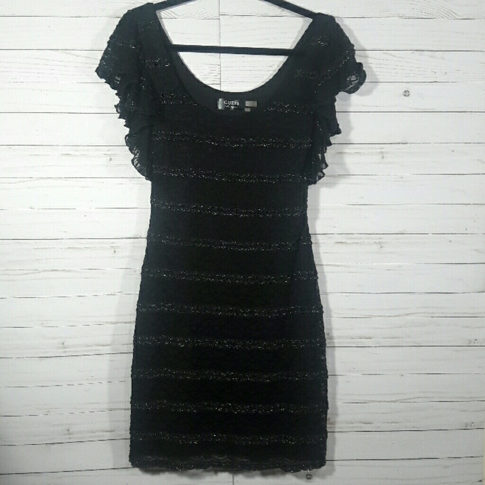 Guess Los Angeles Black Lace Dress Size 6