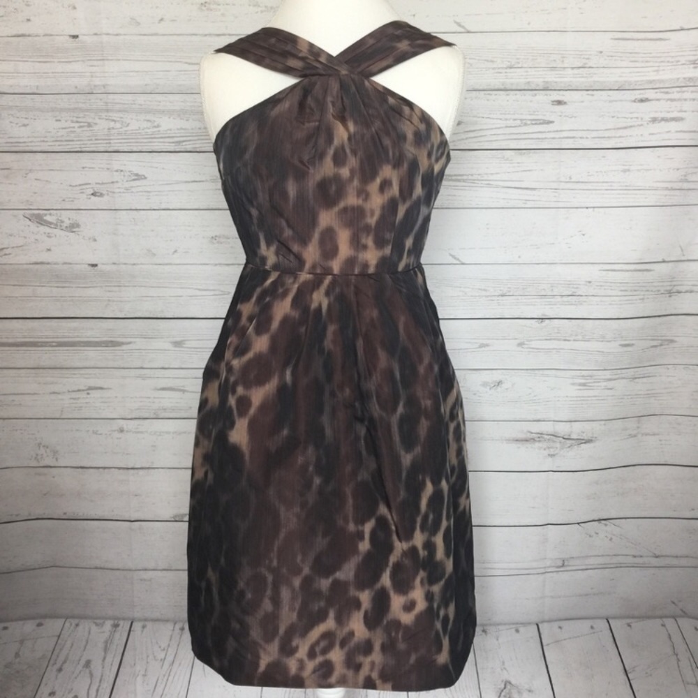 Leopard print dress w pockets from Banana Republic