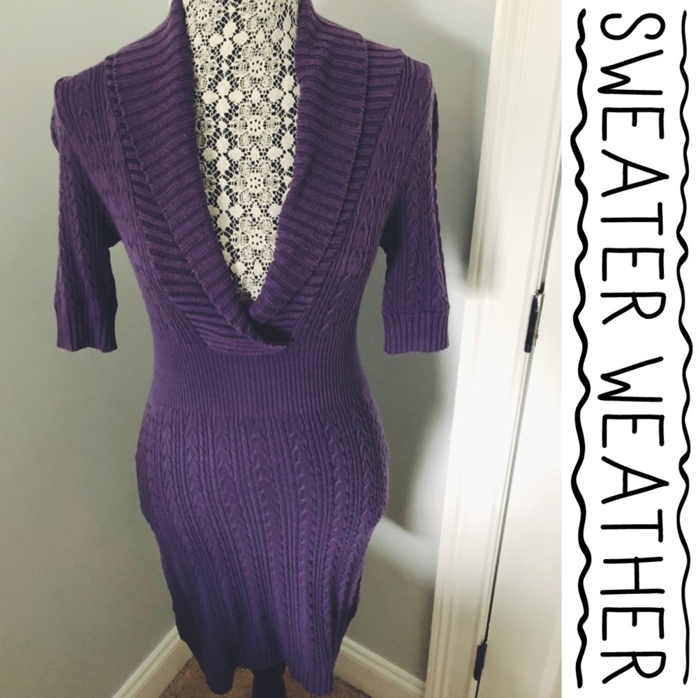 Purple Sweater Dress