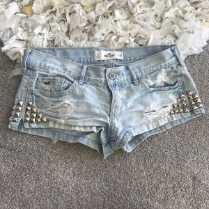 Denim with studs