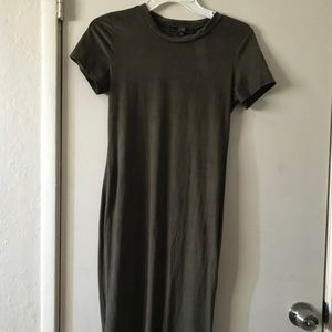 Green velvet dress