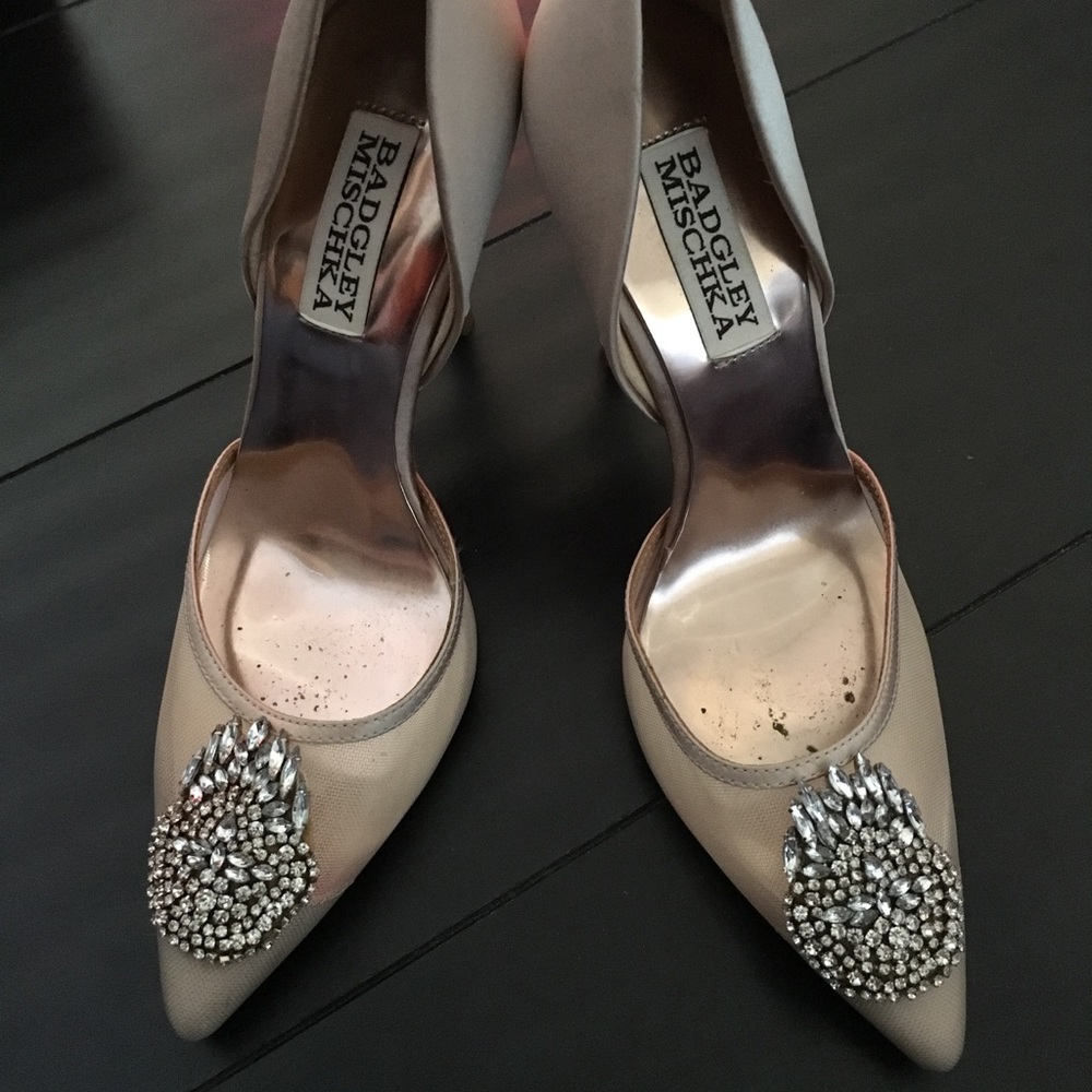 Badgley Mischka jewel toe heels