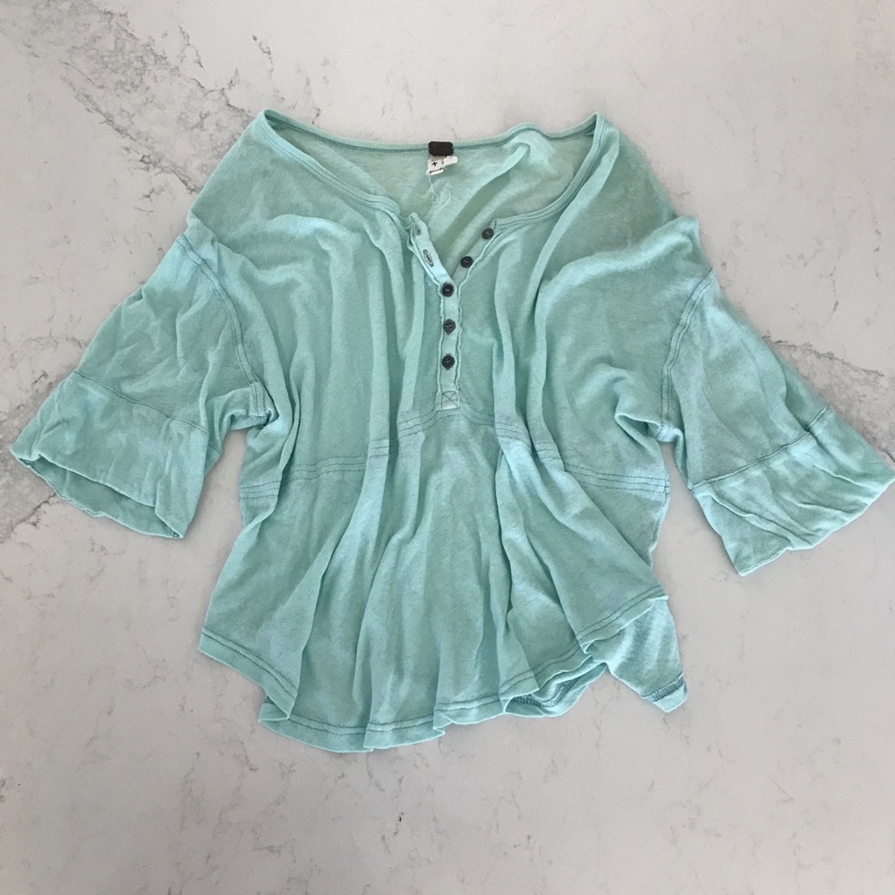 Free People 3/4 Slouchy Top