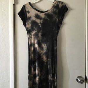 Army green and cream tight dress