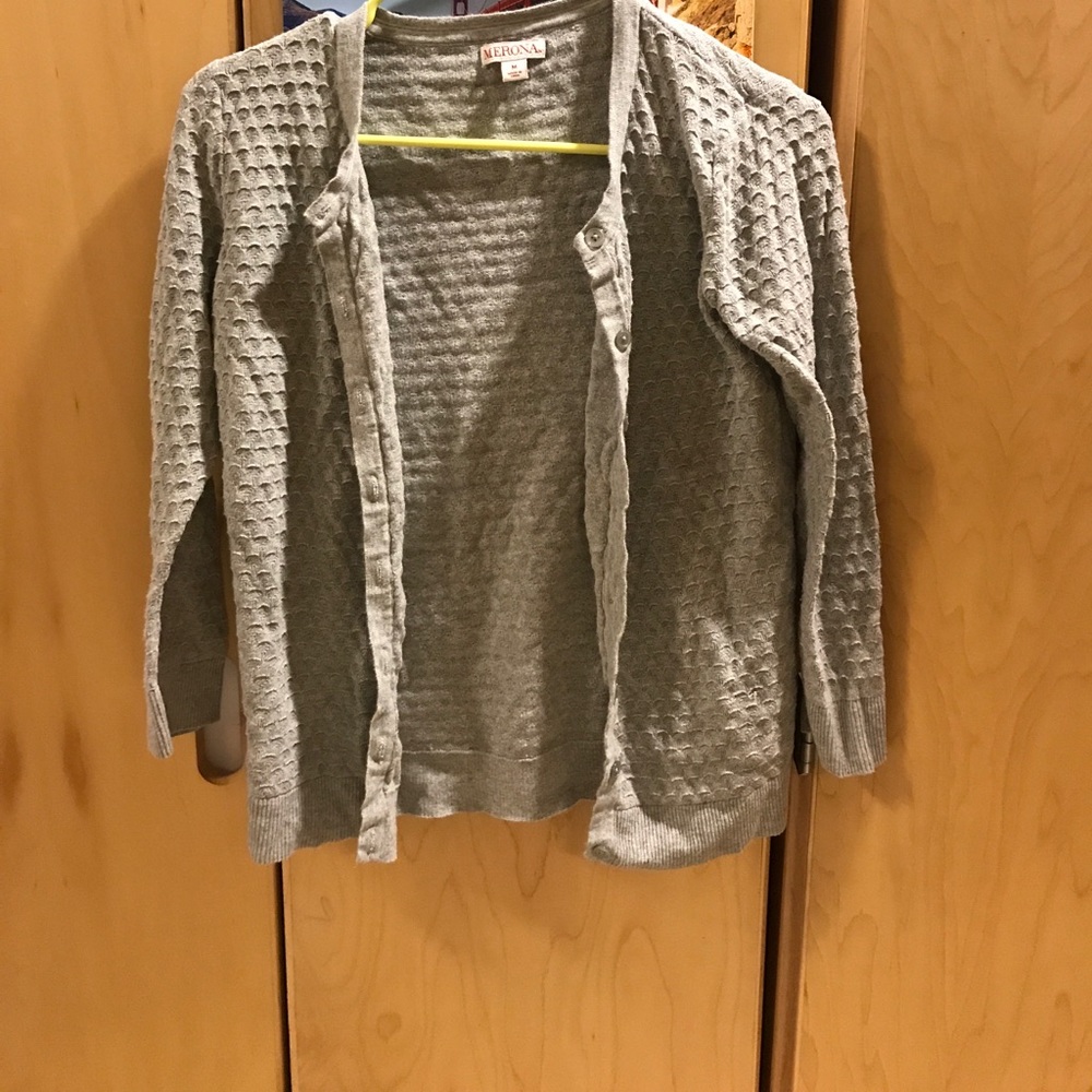 Grey waffle cardigan