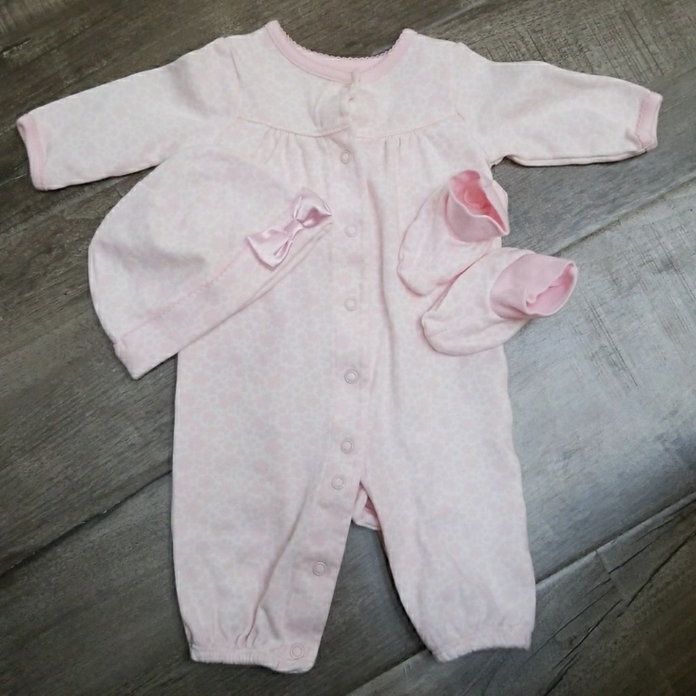 3 piece set baby girl 3 month