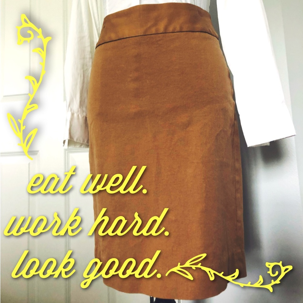 Beige Pencil Skirt