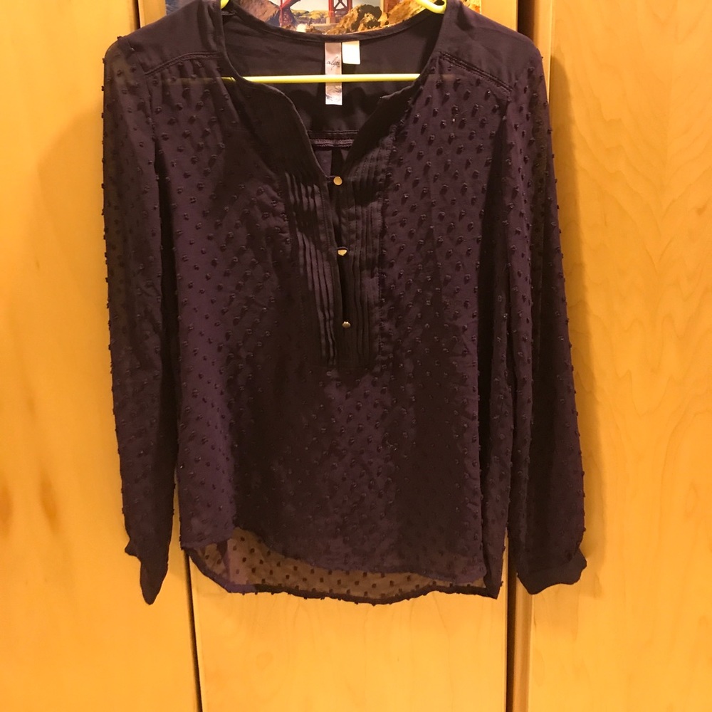 Purple Polka Dot Top