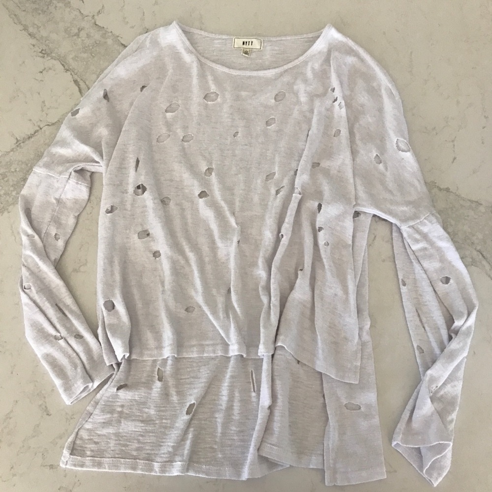 NYTT Destructed Longe Sleeve Tee