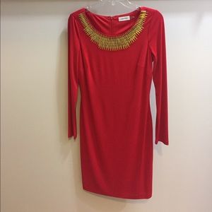 Calvin Klein red dress