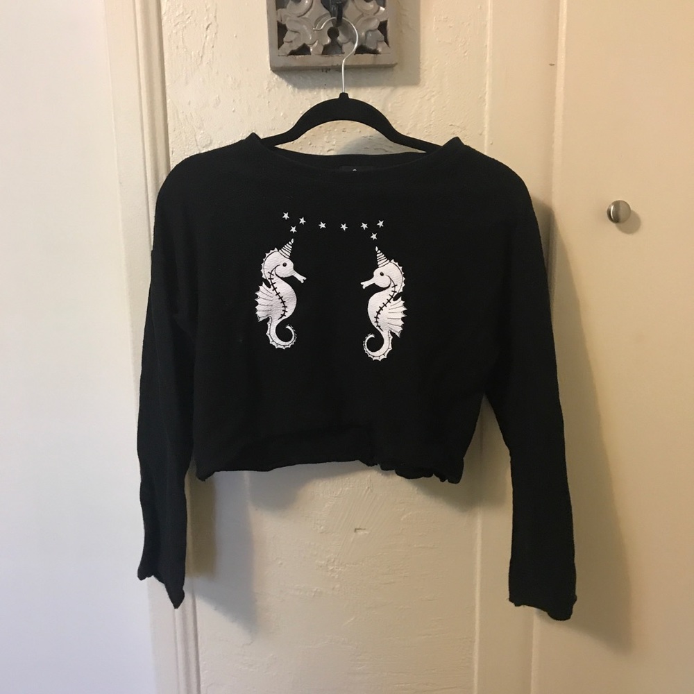 Valfre Cropped Seahorse Sweatshirt