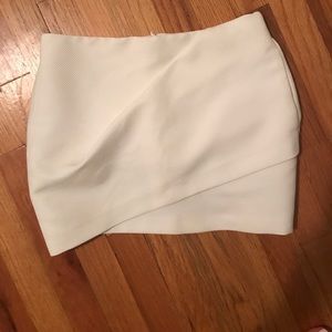 Zara white mini skirt
