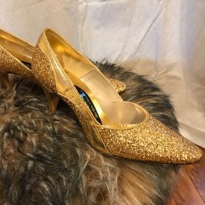 Vintage Gold Heels Sz 6.5
